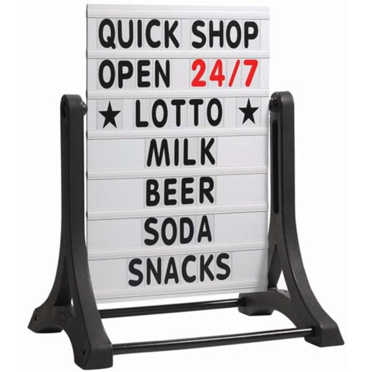 AARCO Products ROC-3 The Rocker™ double sided sidewalk sign with changeable letterboard